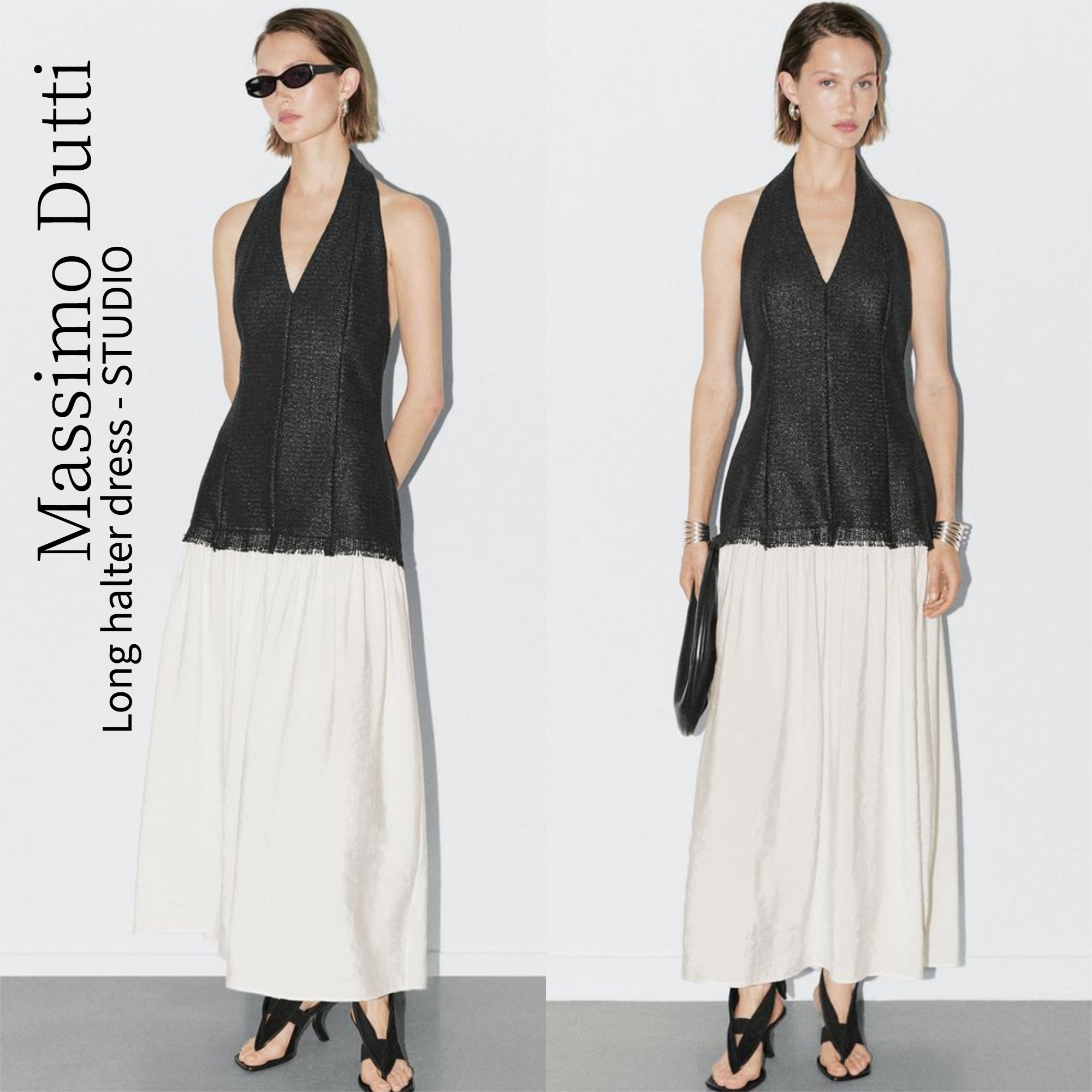 【Massimo Dutti】Long halter dress - STUDIO