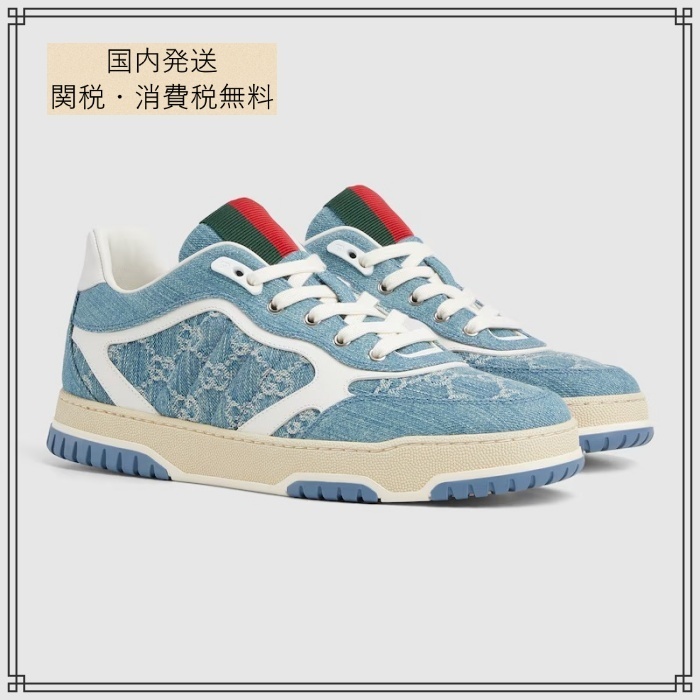 【GUCCI】新作 リウェブ メンズ FW25-26 ファブリックスニーカー