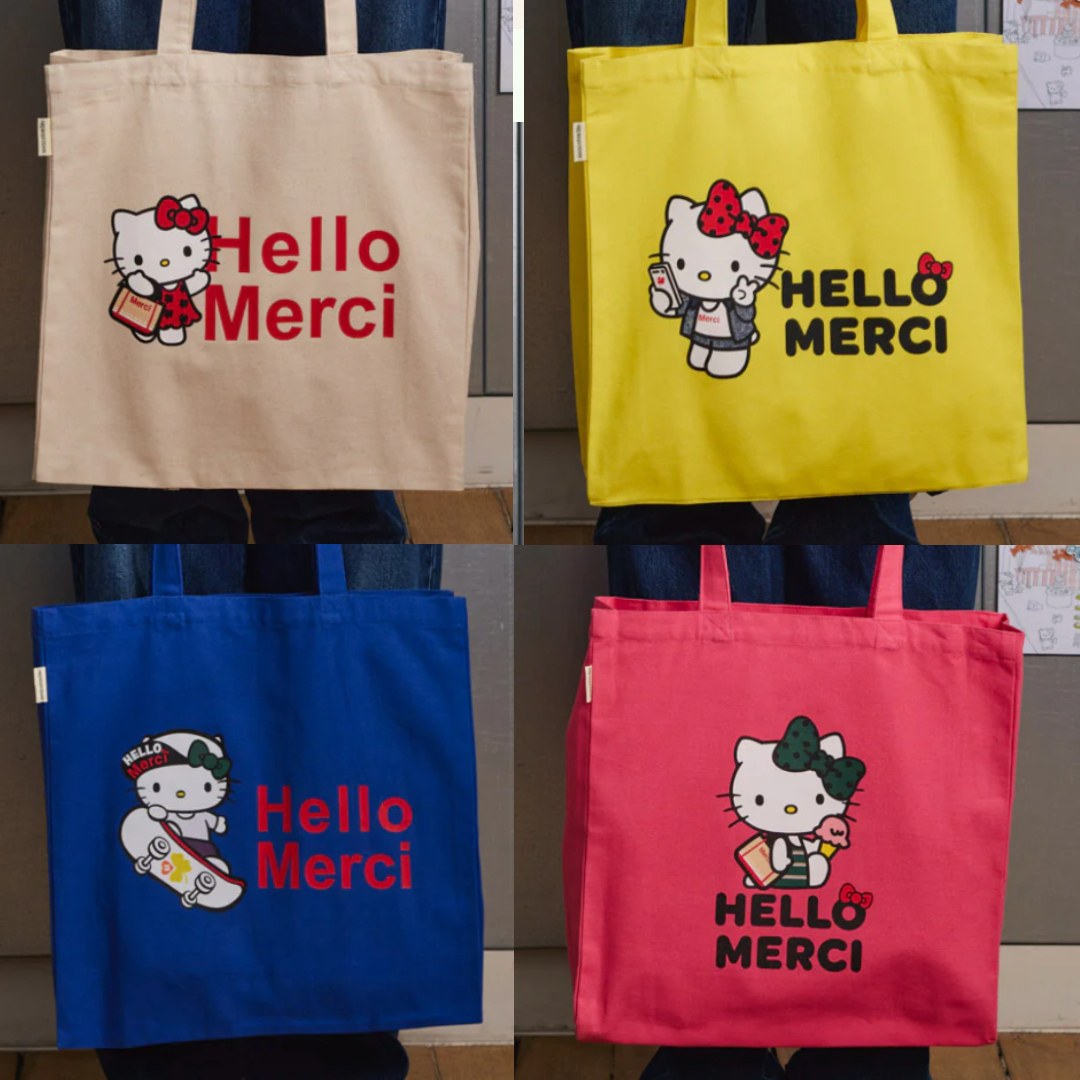 パリ限定 《Merci×Hello Kitty》トートバッグ