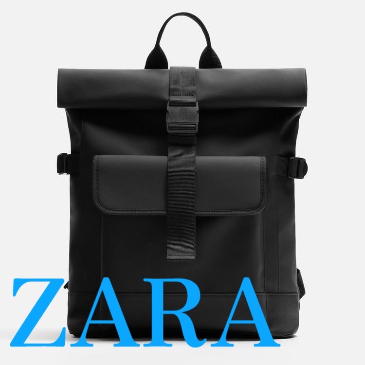 【ZARA】ラバーフィニッシュフラップバックパック 3203/620/800