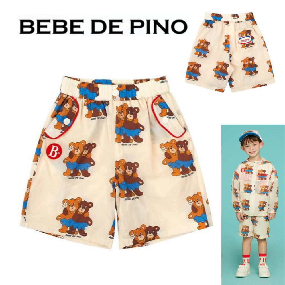 ★ BEBE DE PINO★ Kids All Over Honey Bear Shorts BP52PL301