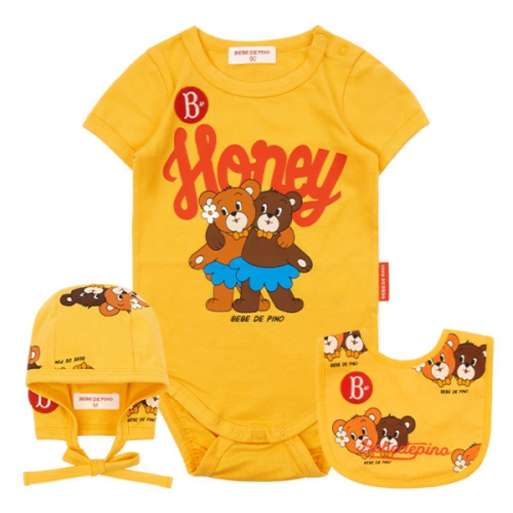★ BEBE DE PINO★ Honey Bear Baby Bodysuit Set BP52SE189 50