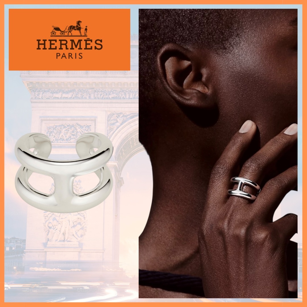 オープンカーブでシンプル♪【HERMES】リング スモールサイズ
