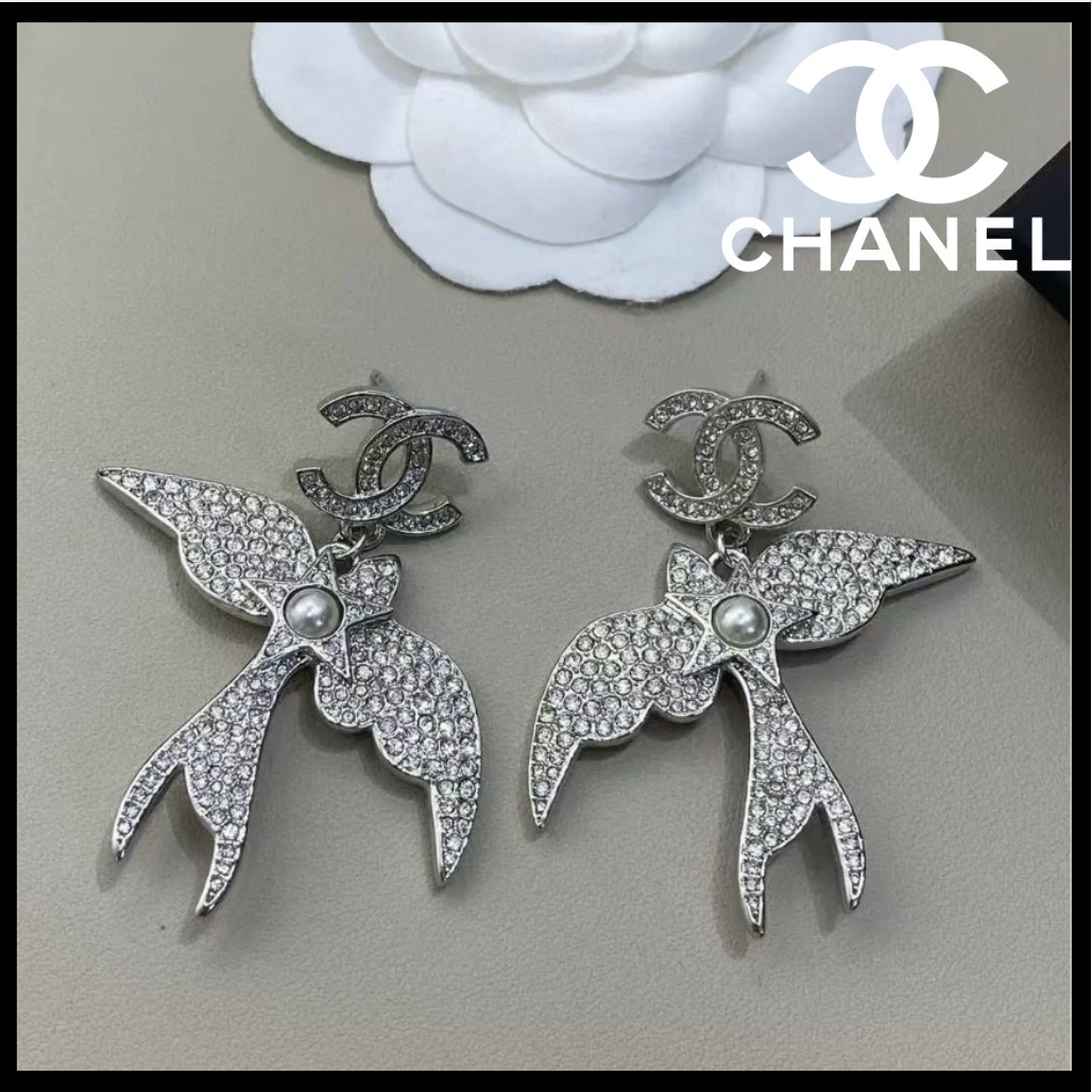 【可愛い♪】CHANEL ピアス コスチューム パール & ストラス