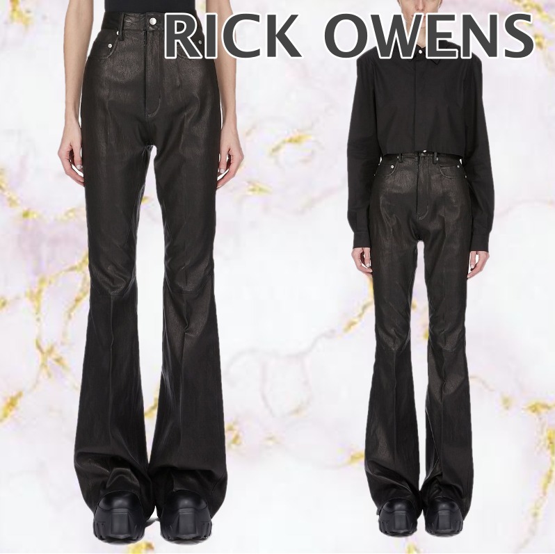 【RICK OWENS】ブラック ボラン ブーツカット ジーンズ