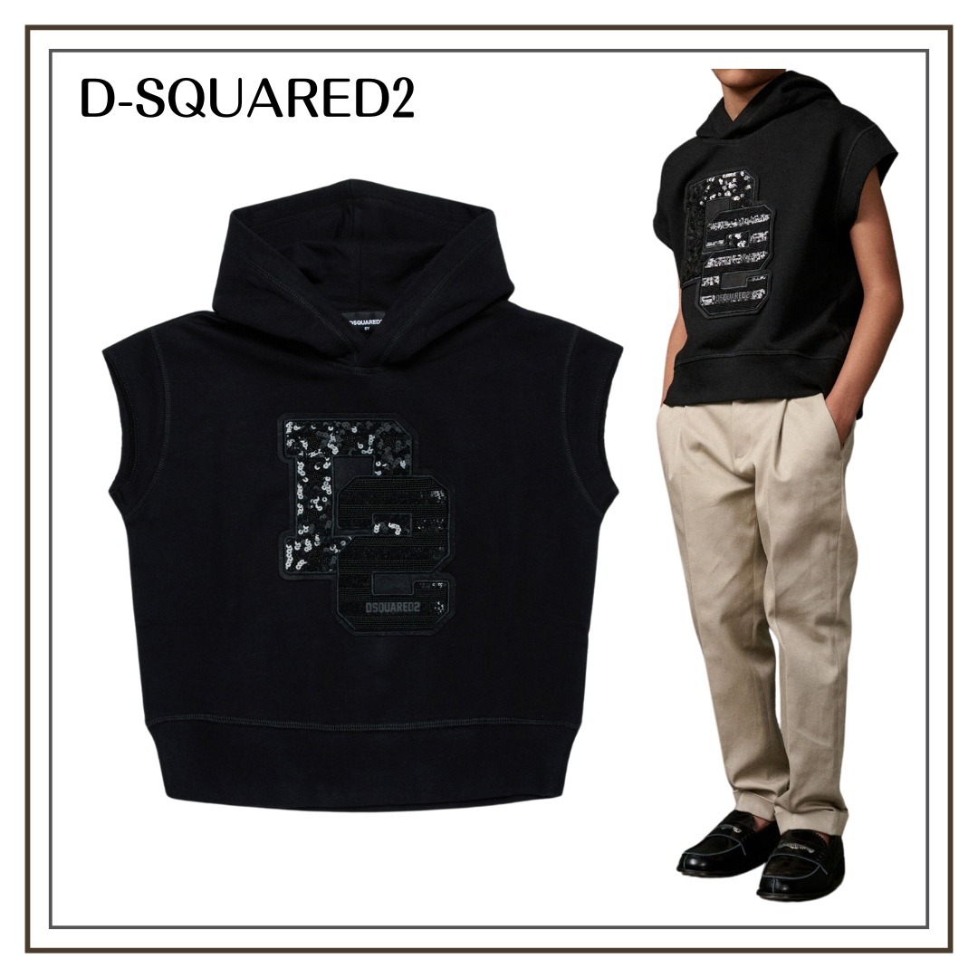 【Dsquared2】フード付きノースリーブスウェットシャツ