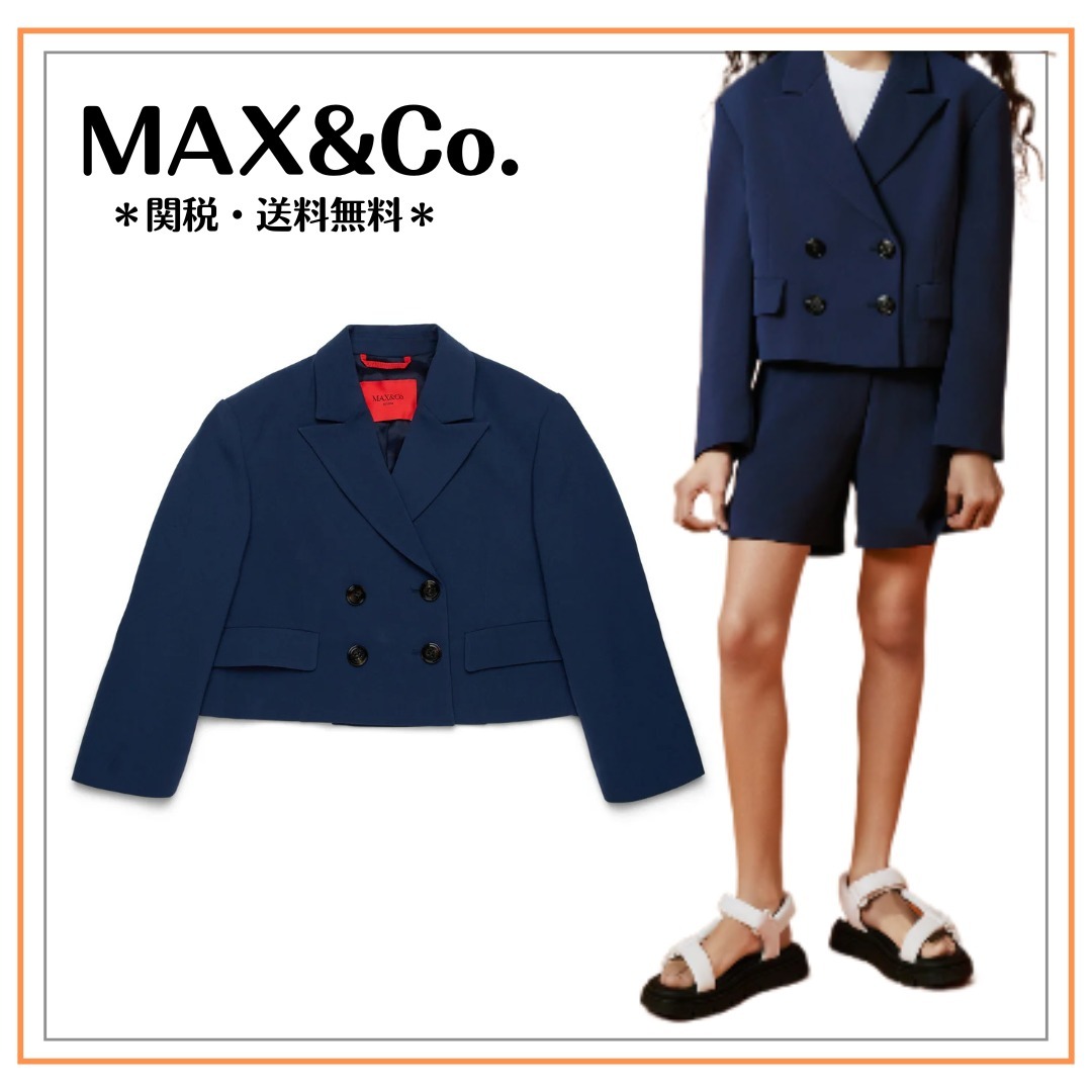 【MAX&Co.】ダブルブレストのクロップドブレザージャケット