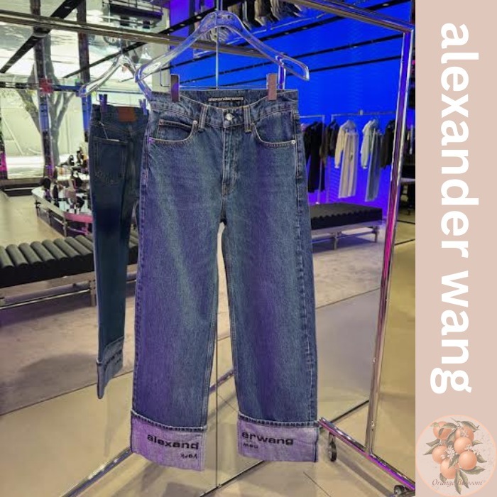 新作☆【alexanderwang】裾にロゴ入り ミッドライズジーンズ