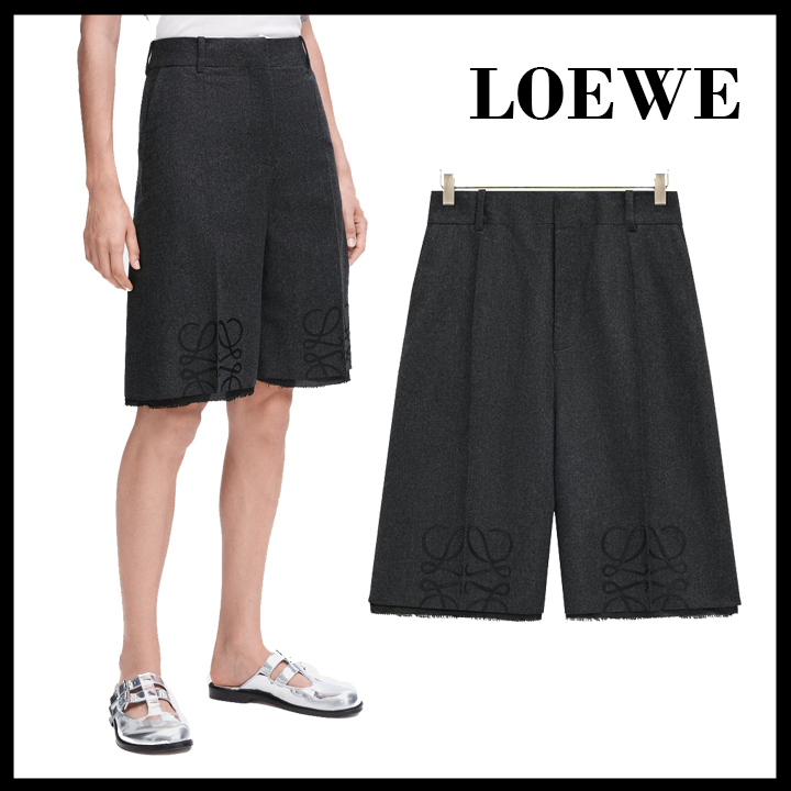 LOEWE直営店ウールとカシミアのアナグラムショーツ