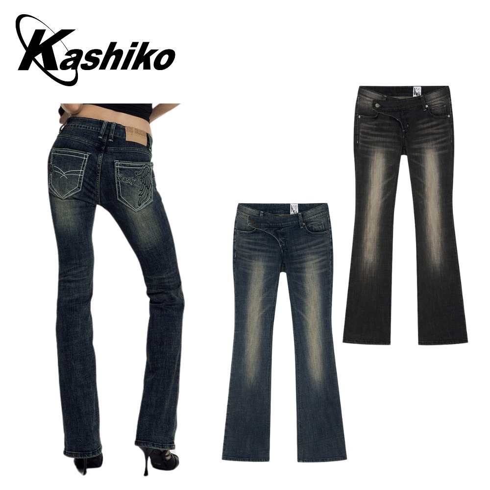 ★KASHIKO★ Lowrise Boots Cut Denim Pants