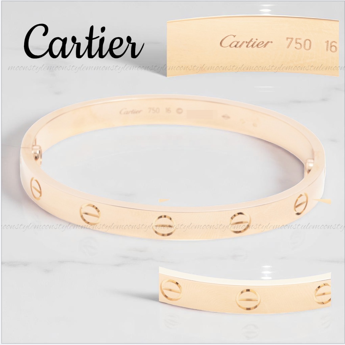 Cartier★カルティエ ラブ ブレスレット 750(PG) Aランク
