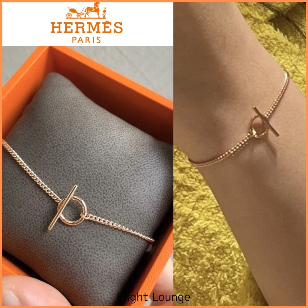 ピンクゴールド♡ HERMES エシャペ PM ブレスレット