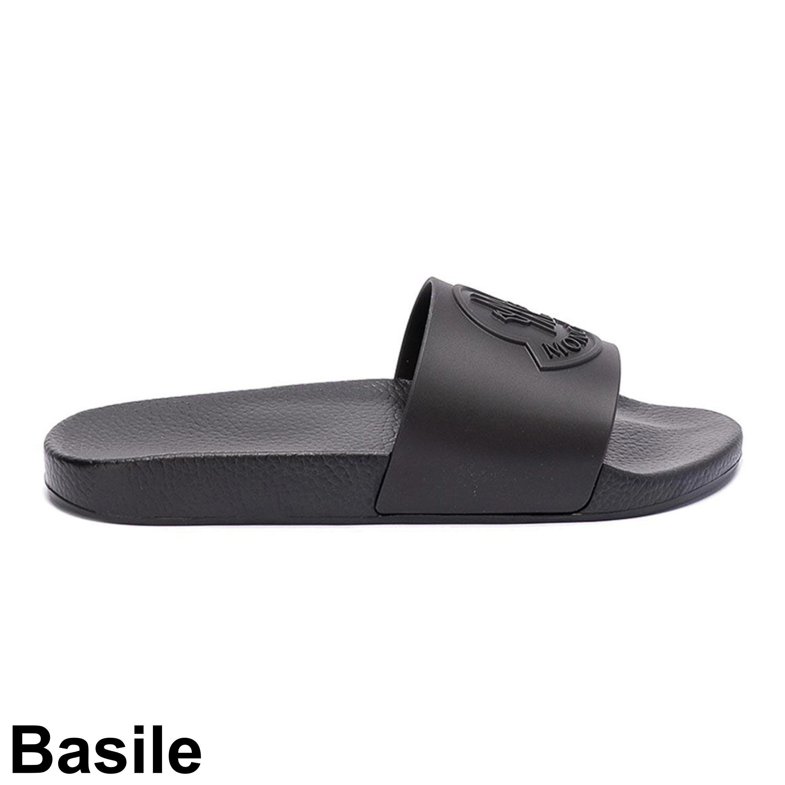 MONCLER Basile ラバー スライド ロゴ シャワーサンダル