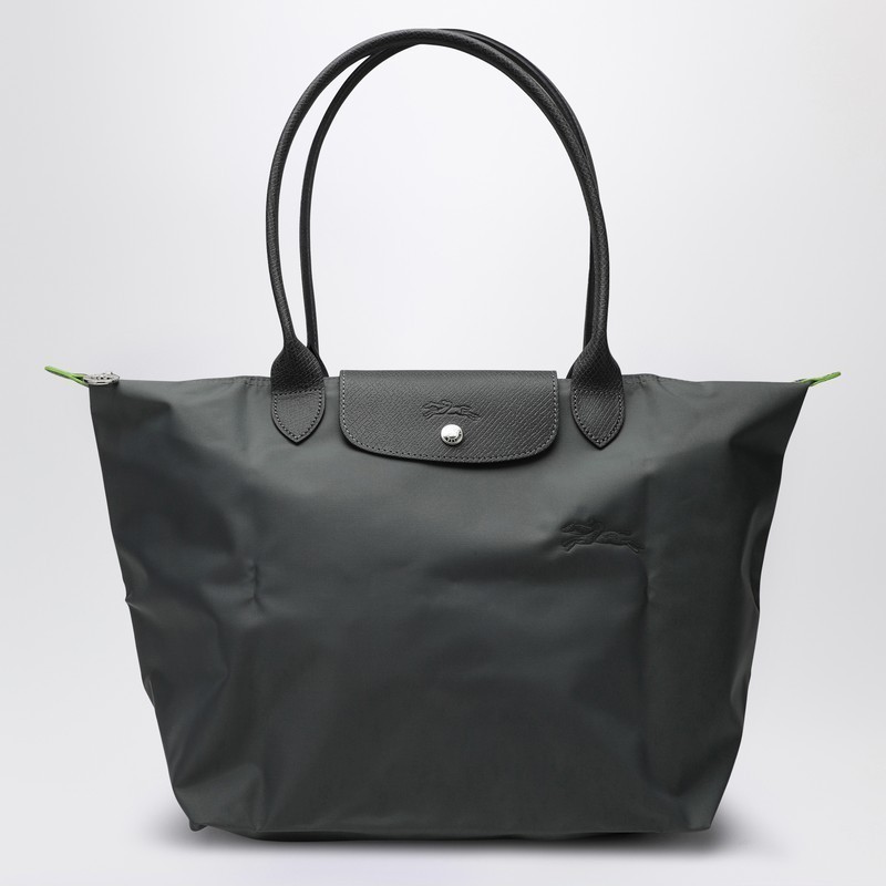 【関税&送料込】Longchamp Graphite-Coloured L Le Pliage Gree