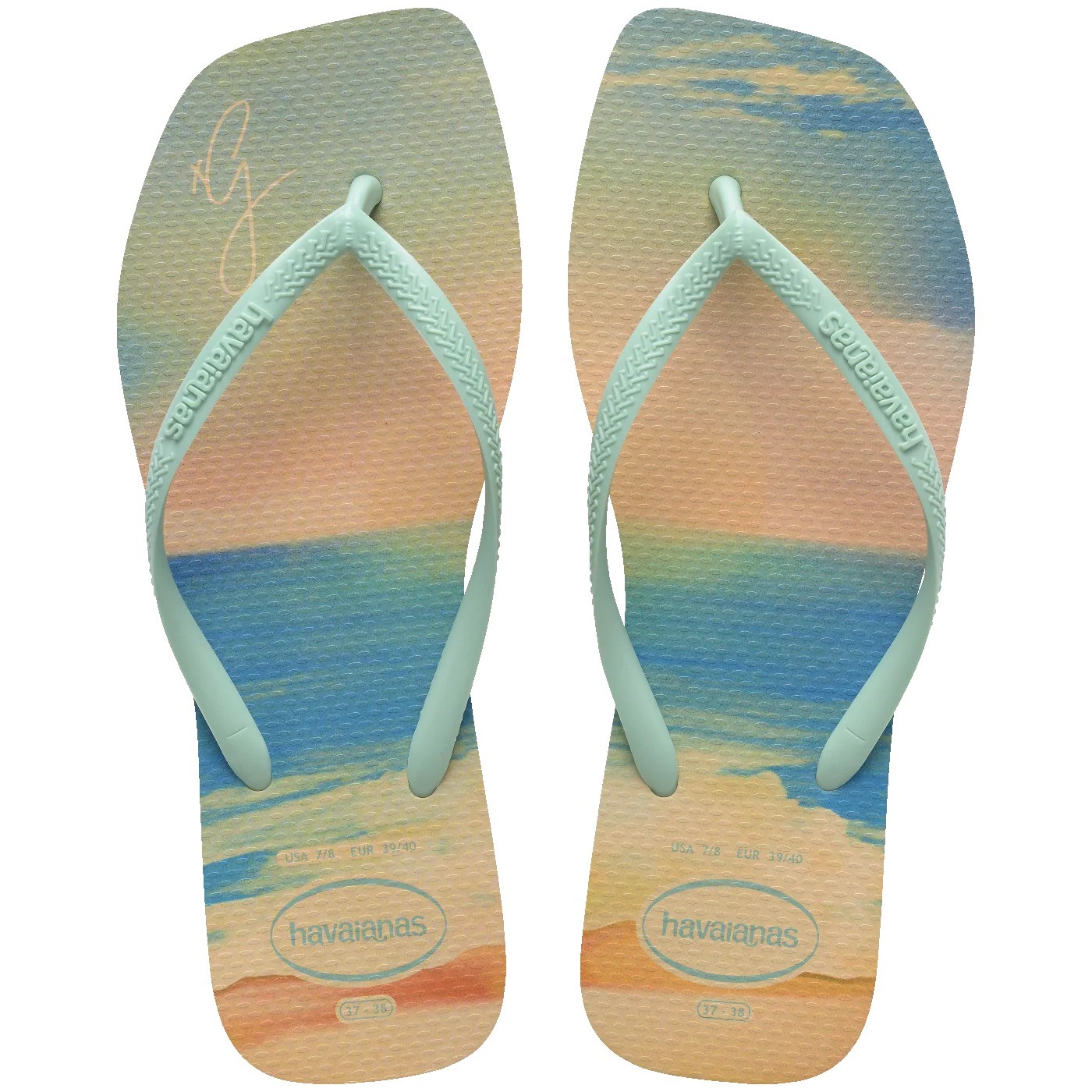 Gigi Hadid x Havaianas*スクエアトゥ*ジジロゴ入り*AREIA
