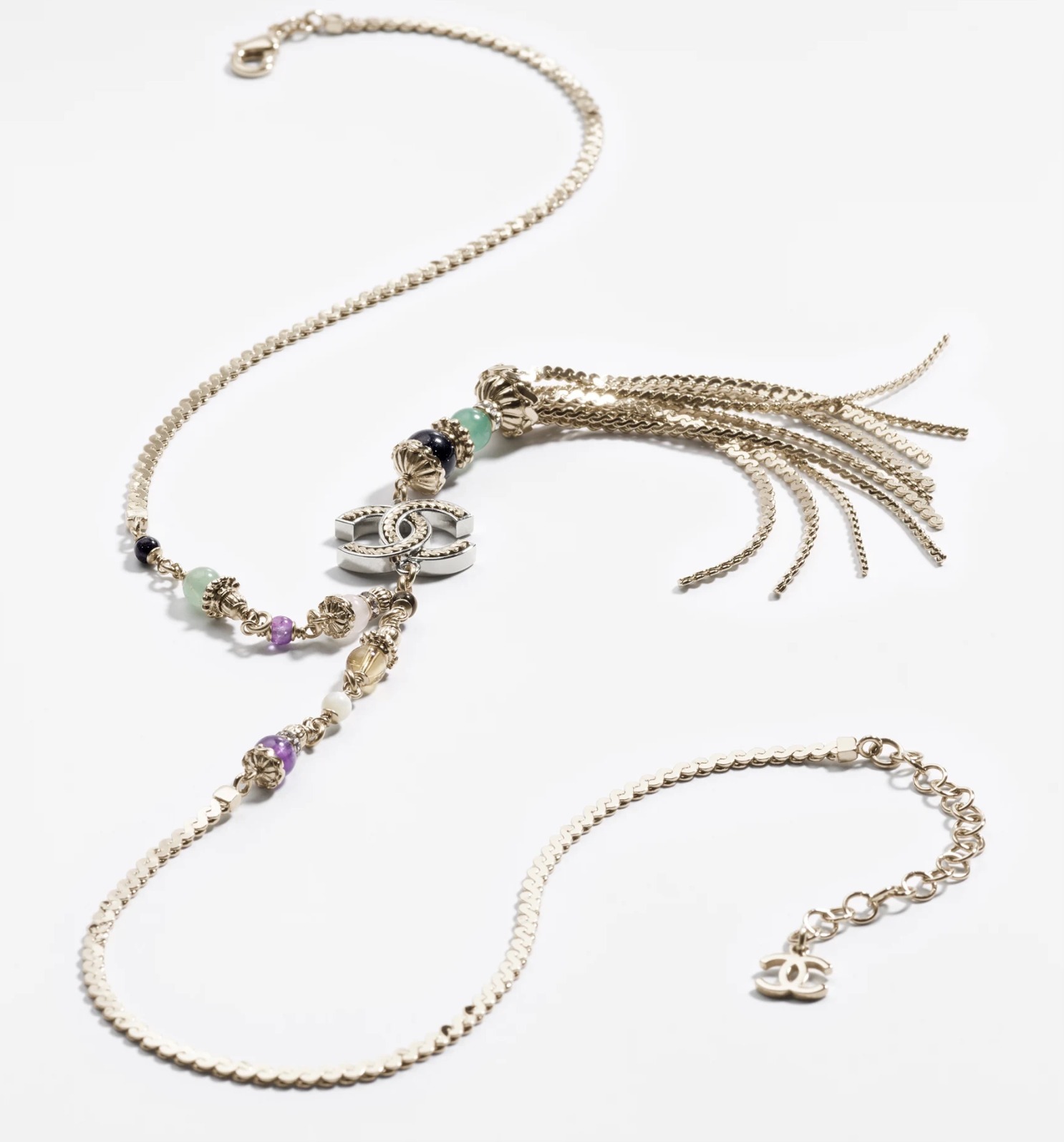 《鮮やかストーン♪》CHANEL 25A ロング ペンダント ネックレス