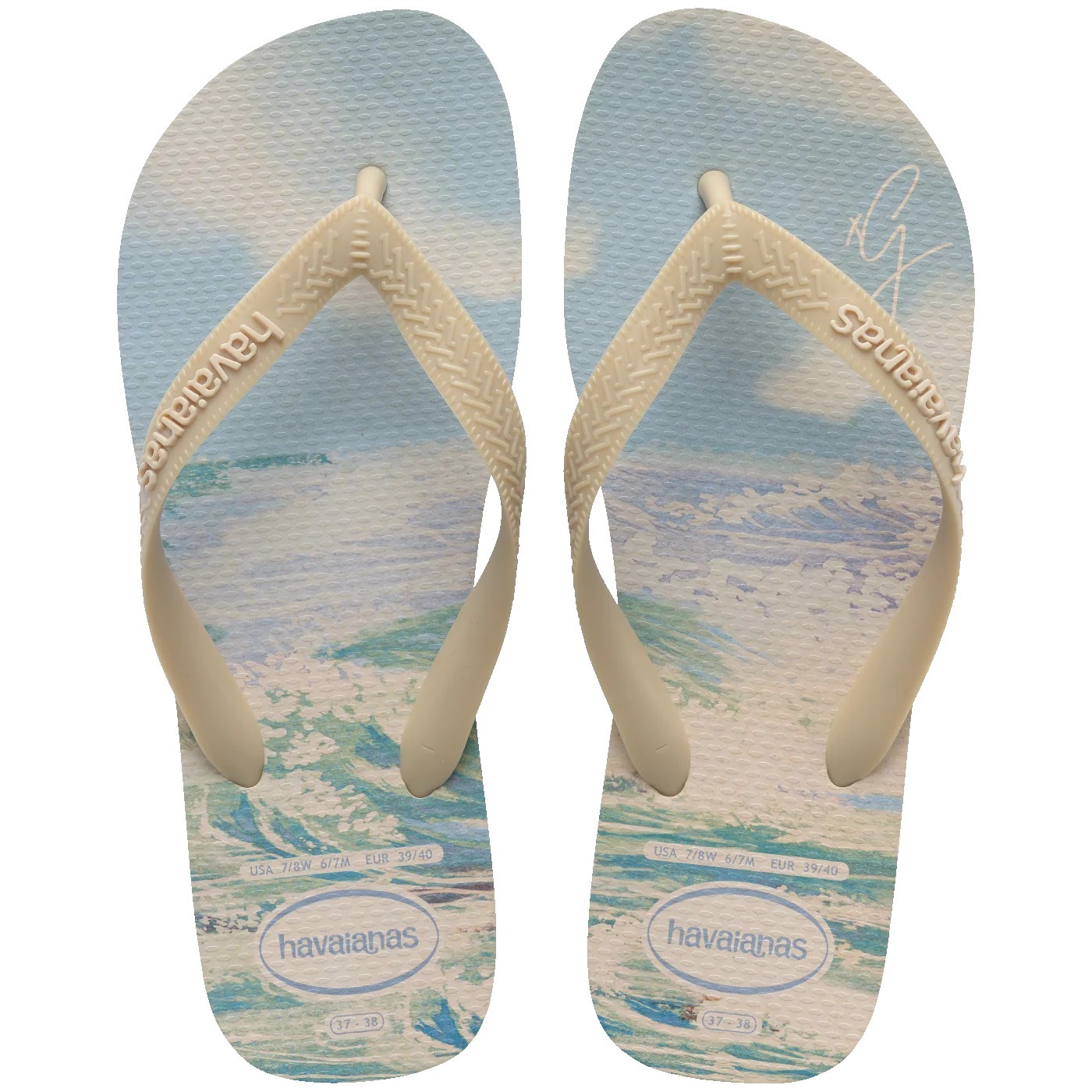 Gigi Hadid x Havaianas*定番トップ*ジジロゴ入り*VERDE COSTA