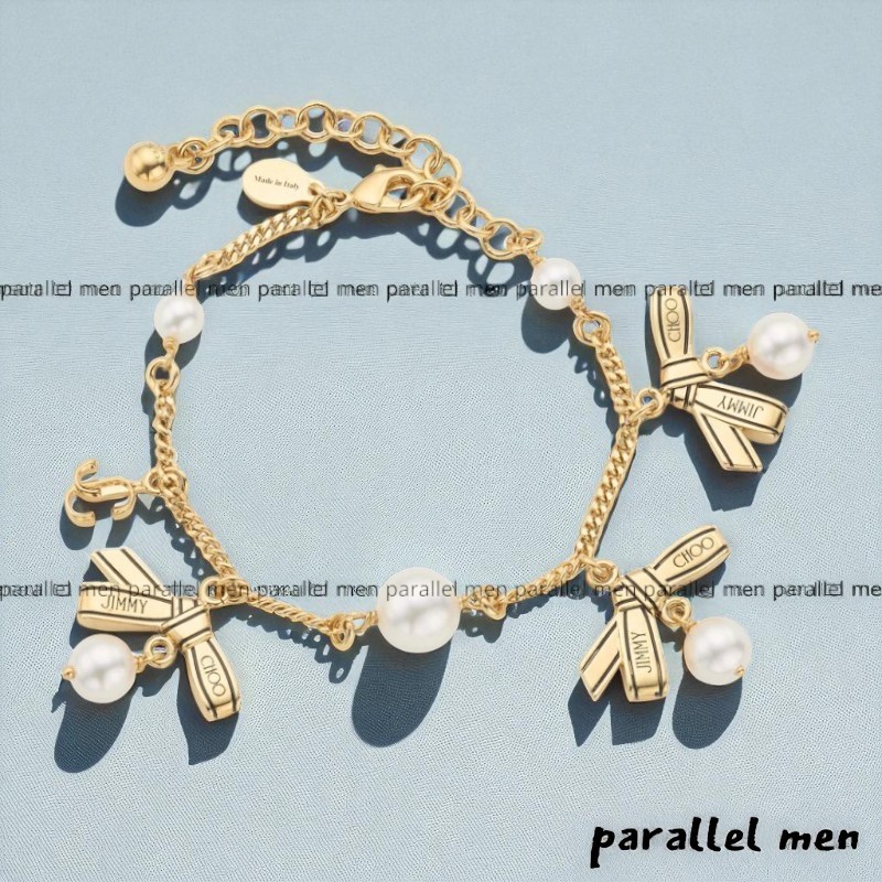 【Jimmy Choo】Multi Charm Ribbon Bracelet リボンが可愛い♪