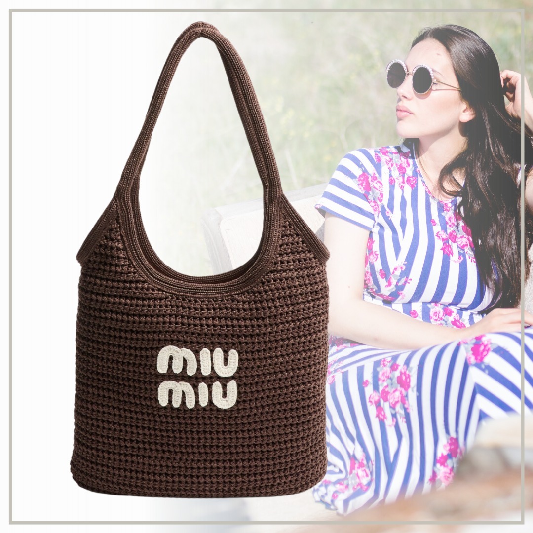 【完売必至】Miu Miu Ivy クロシェット トートバッグ
