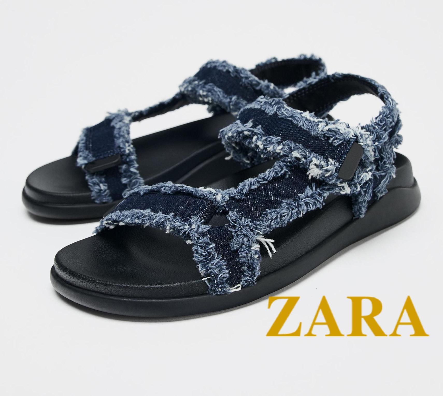 ☆ドイツ発*ZARA*新作*フレイドデニムサンダル☆