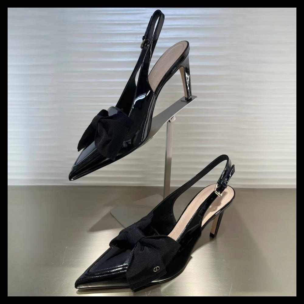【リボンが上品♪】Dior★Diorissimo スリングバックパンプス