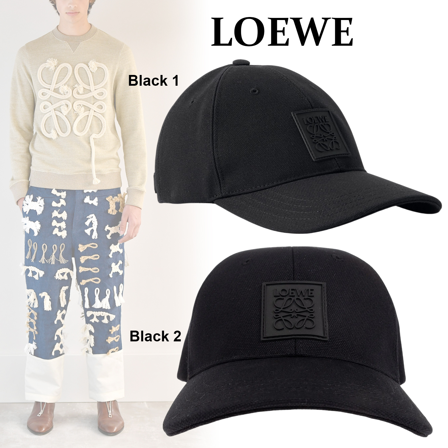 ◆LOEWE◆ アナグラムパッチ ベースボールキャップ