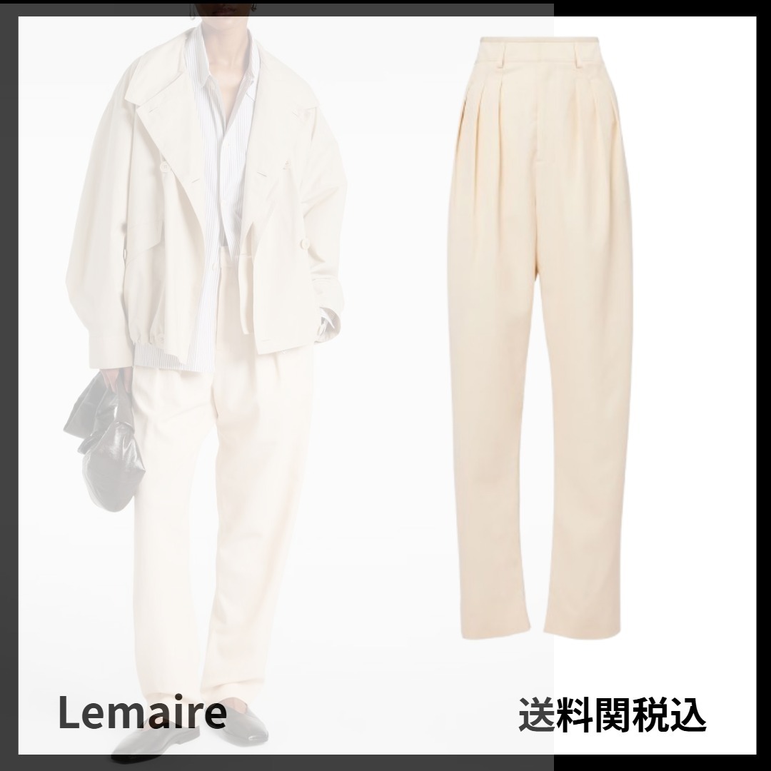 送料関税込★LEMAIRE★ウール混ギャバジン テーパードパンツ