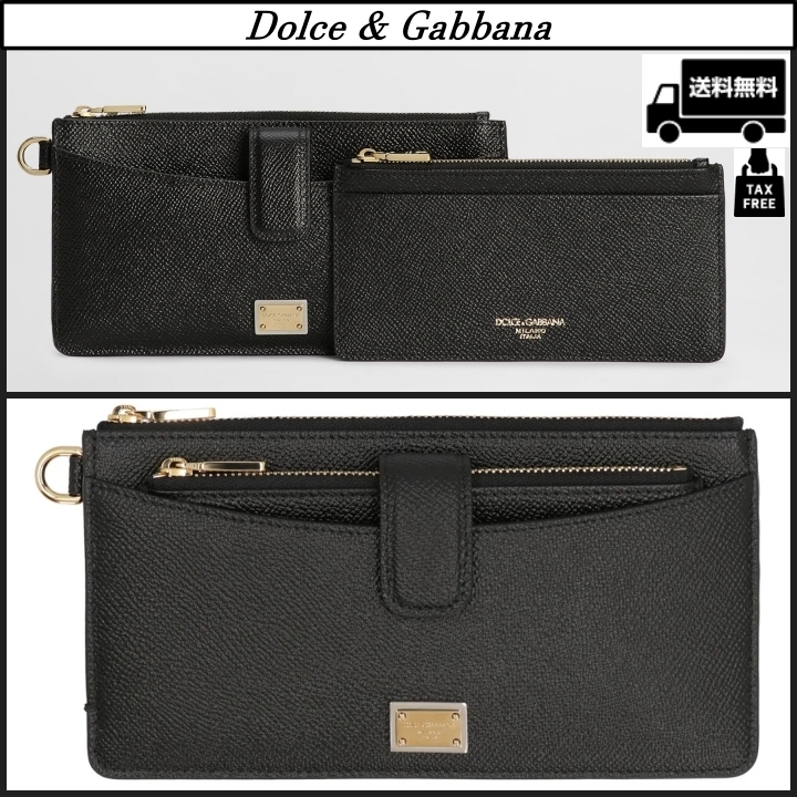 【Dolce & Gabbana】ドーフィン カーフスキン カードホルダー