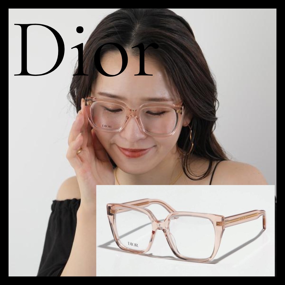 可愛い♡【Dior】メガネ DiorSpiritO S6I ウェリントン型