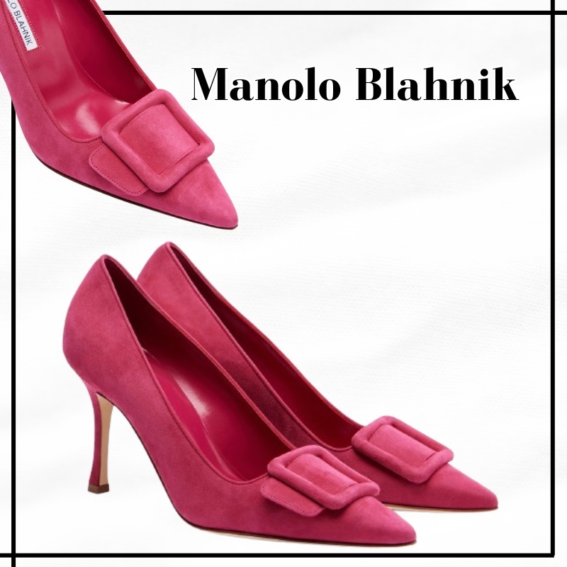 【Manolo Blahnik】メイセール 90 スエードパンプス