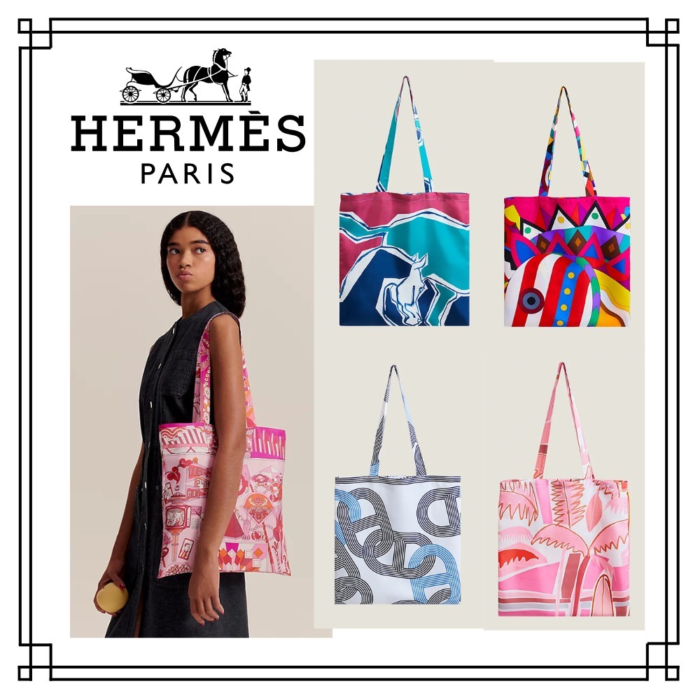 【HERMES】《 petit h 》SO シルク トートバッグ