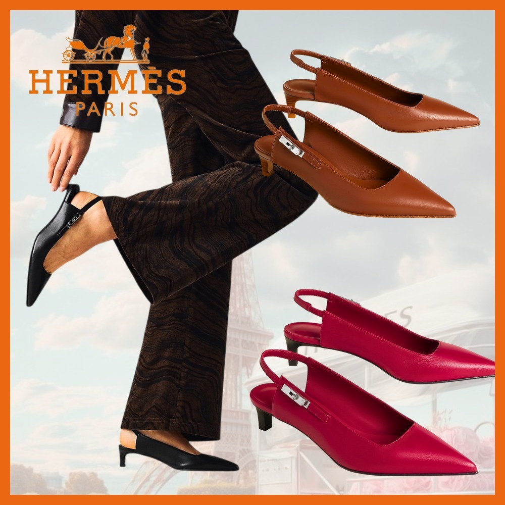 【足元から綺麗に魅せる】HERMES パンプス 《ラヴァ―》 40
