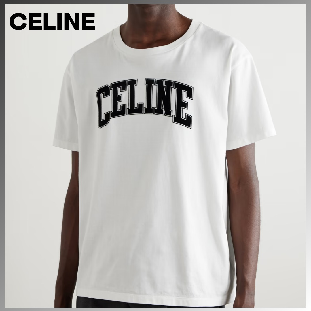 CELINE セリーヌ トリオンフロゴプリント入り Tシャツ