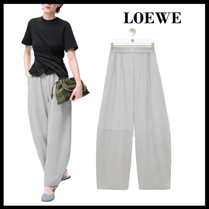 LOEWE直営店バレルゴートスエードパンツ