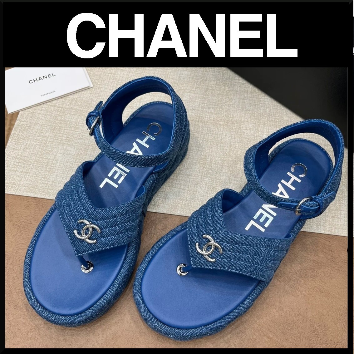 【最高に可愛い足元】CHANEL 25C CCロゴ サンダル／春夏新作