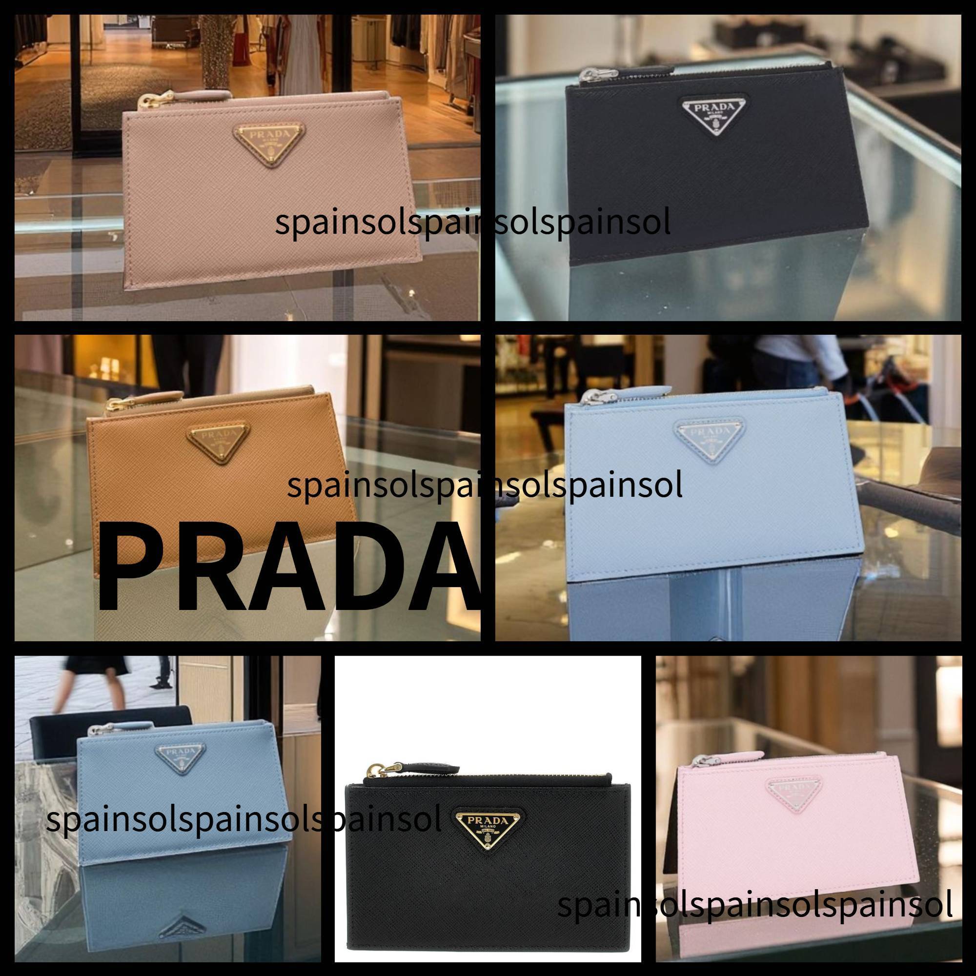 お洒落★PRADA★サフィアーノトライアングルロゴ カードケース