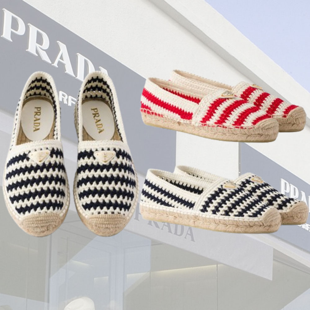 【PRADA】かぎ針編みのエスパドリーユ