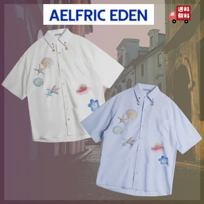 【大人気】Aelfric Eden★ヒトデプリント 半袖シャツ