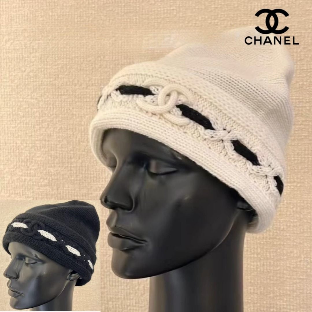 【立体CCが超お洒落！】CHANEL★ロゴニット帽