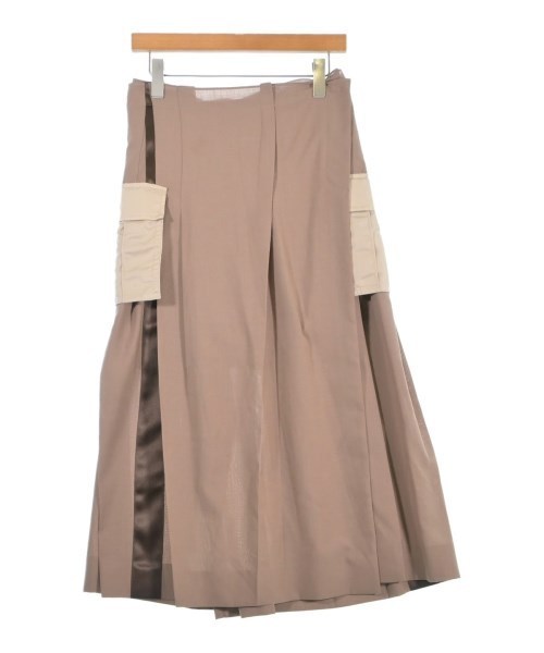 sacai サカイ ロング・マキシ丈スカート 茶 0357925A0132