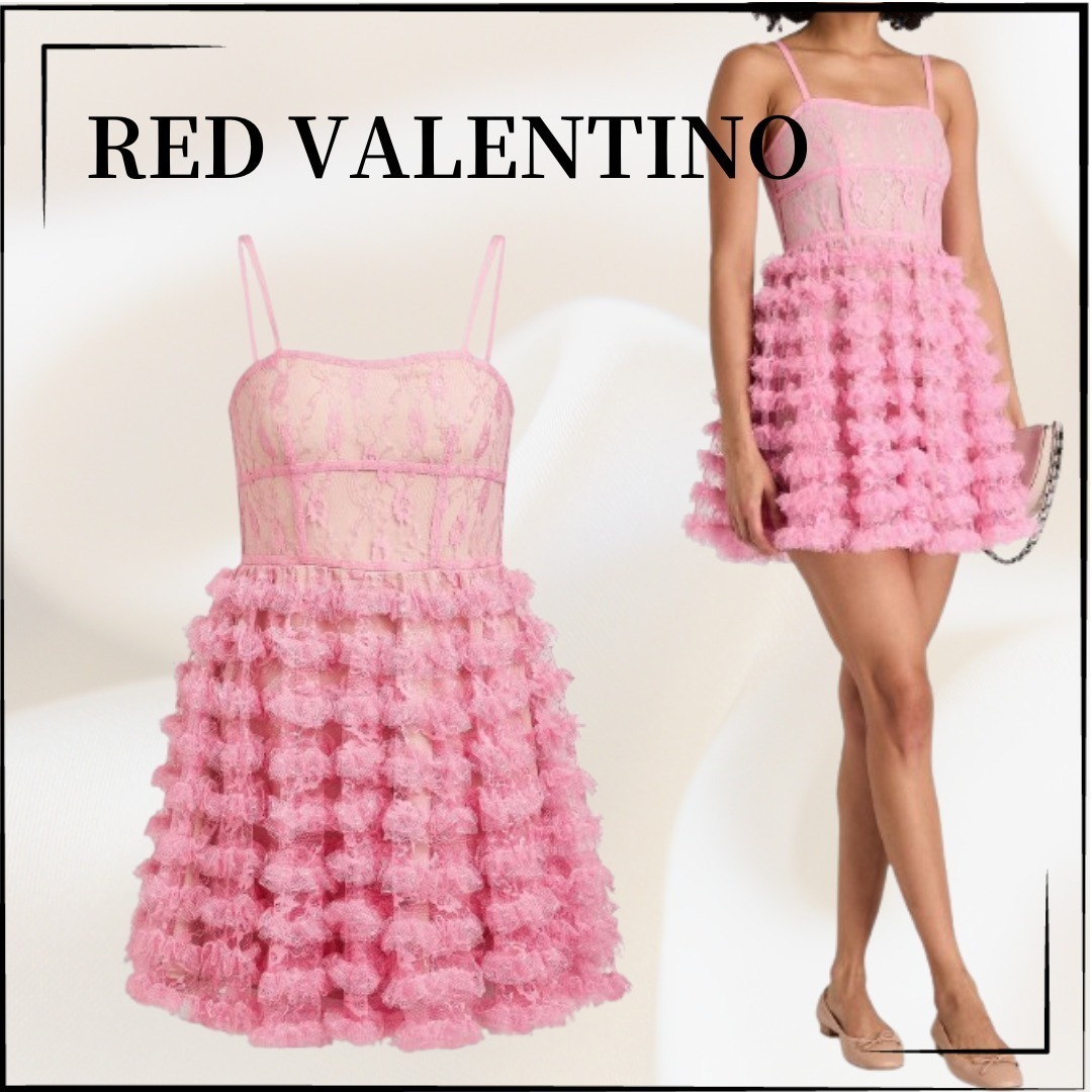 【RED VALENTINO】関税込☆ティアード レース ミニワンピース