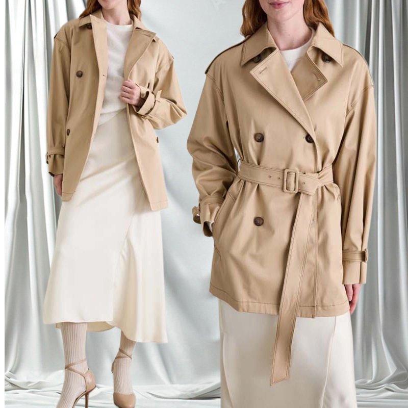 Max Mara Studio「OTTAVO」撥水コットン ショートトレンチコート