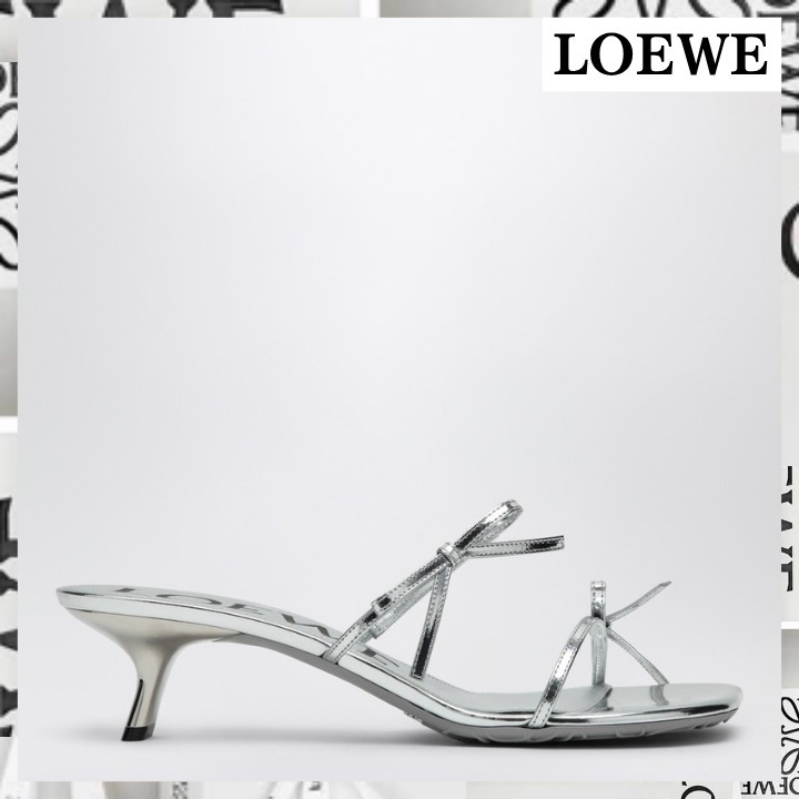 【LOEWE】★足元キラリ★ペタル サンダル（メタリックカーフ）