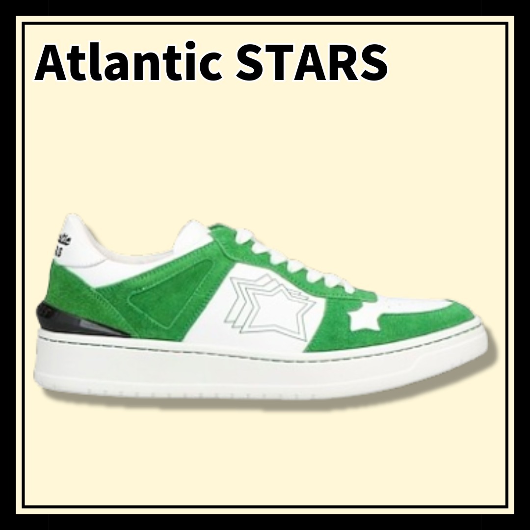 関税送料込 〈Atlantic STARS〉スニーカー HOKUTO ロゴ グリーン
