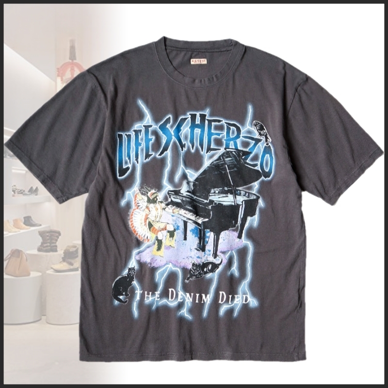 国内外ラッパーに超人気! KAPITAL Lightning Piano 天竺Tシャツ