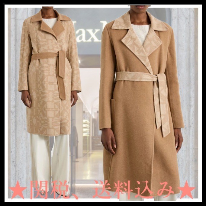 アウトレット★Max Mara★abito ピュアウールリバーシブルコート
