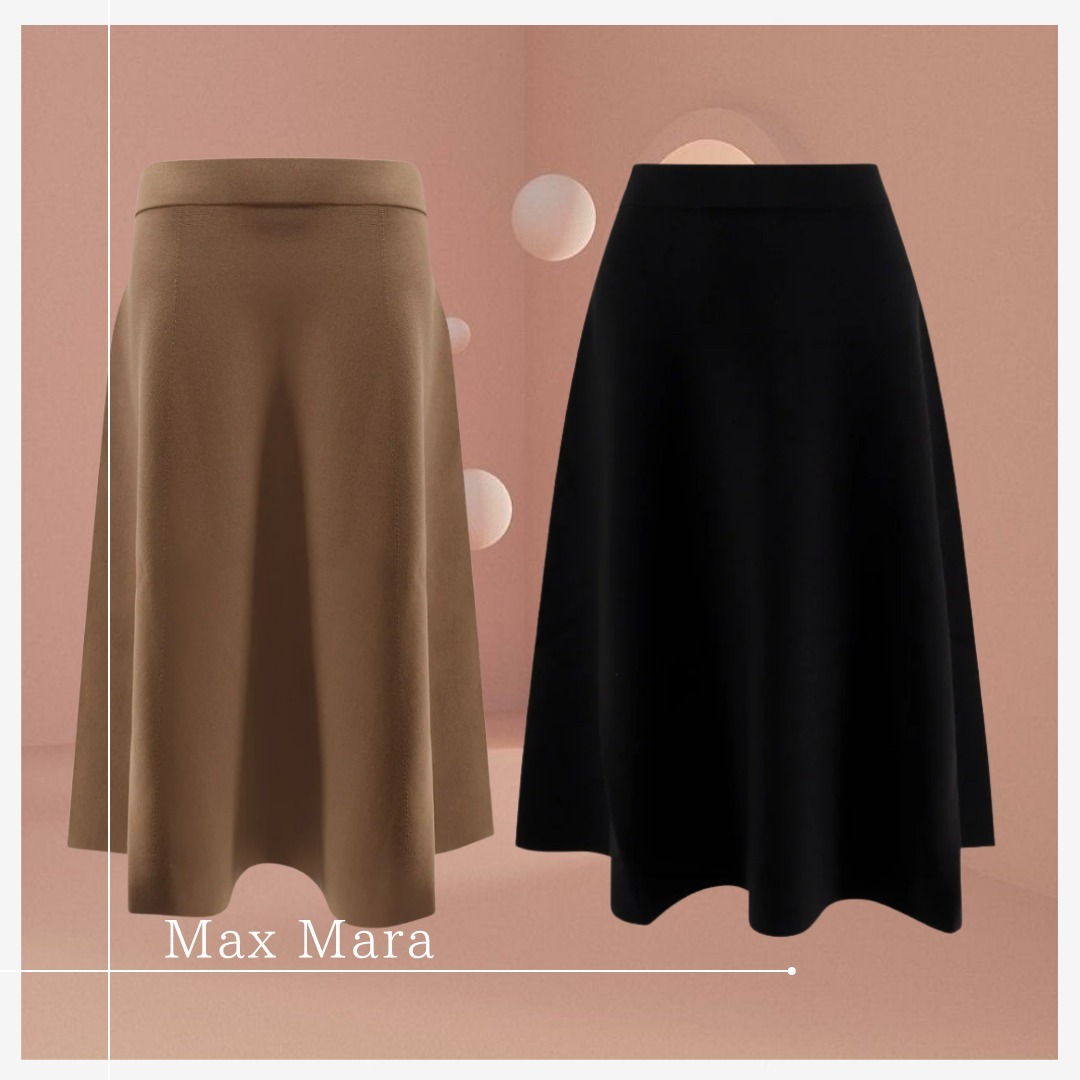 一目惚れ必至！【Max Mara】ラツィオビスコースブレンドスカート