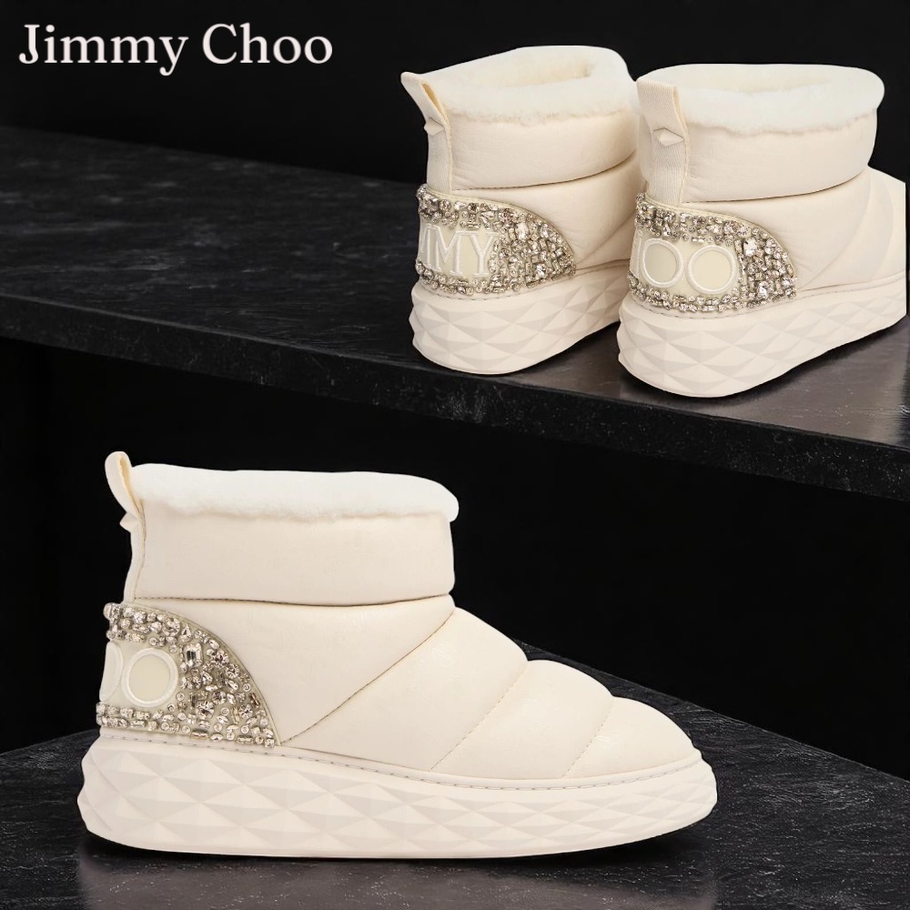 関税込【JIMMY CHOO】Xan30mmシアリング スノーブーツ494