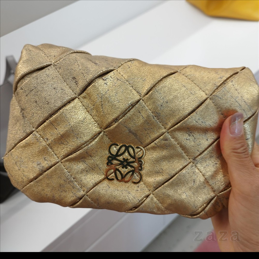 LOEWE セール★ GOYA PUFFER MINI PLEATED★GOLD