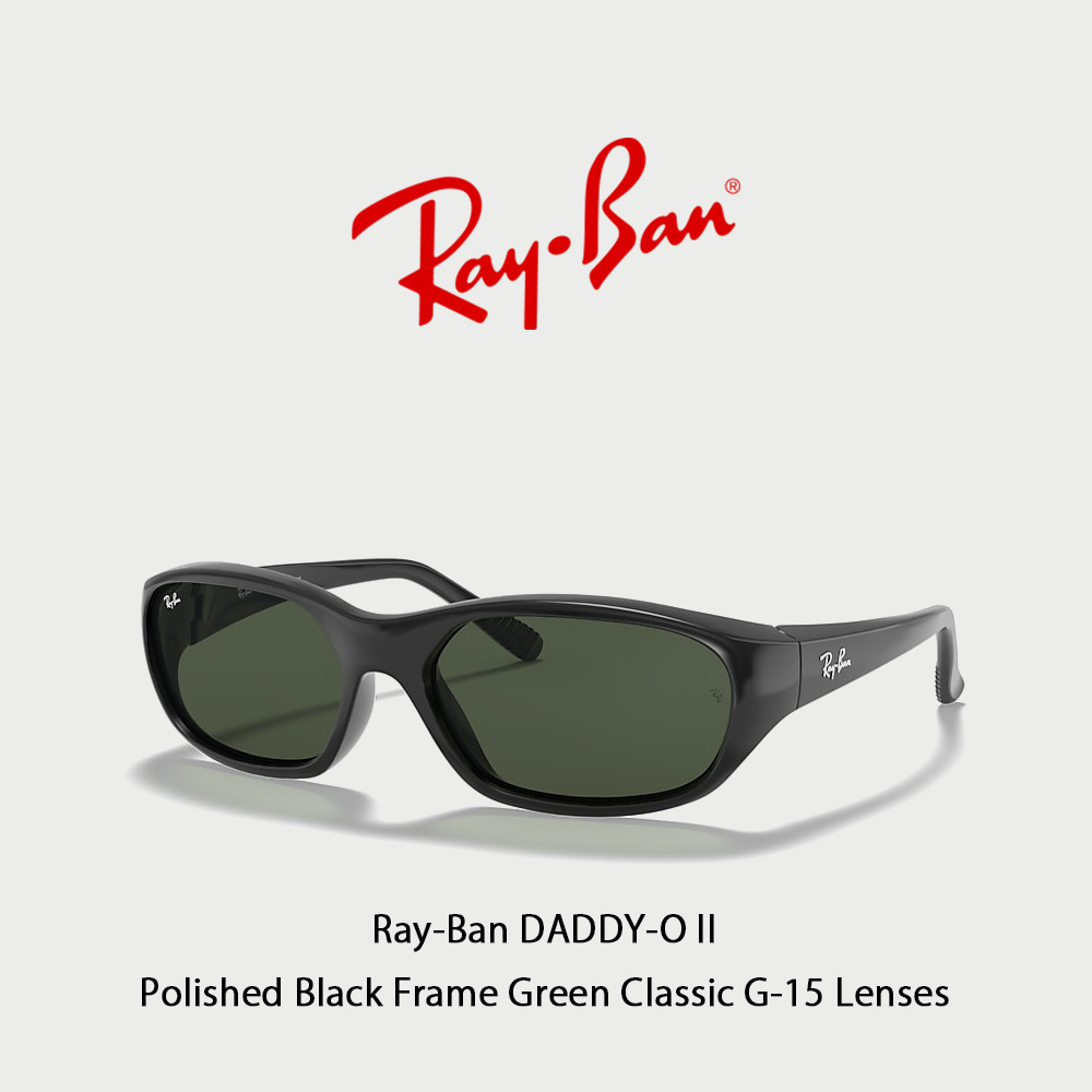 サングラス Ray-Ban DADDY-O II Polished Black Frame Green Classic G-15